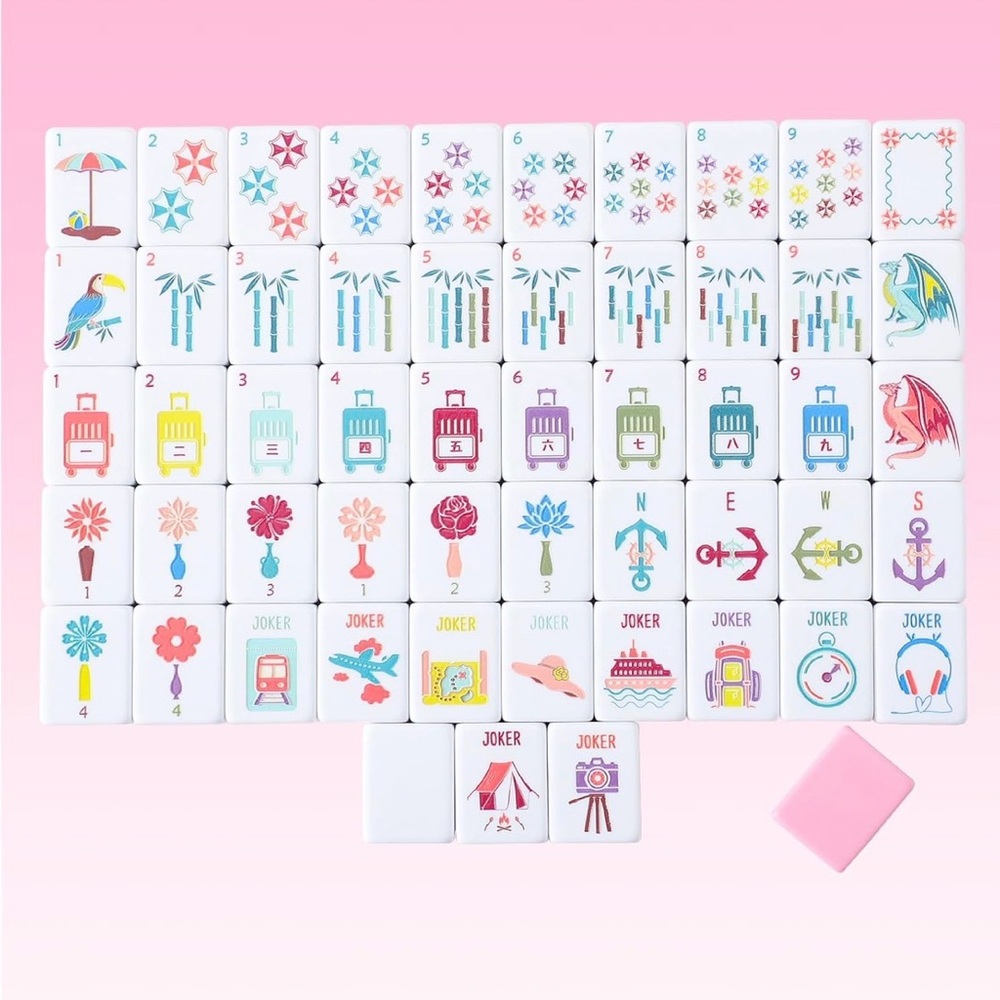 American Mahjong Tiles Jet Set